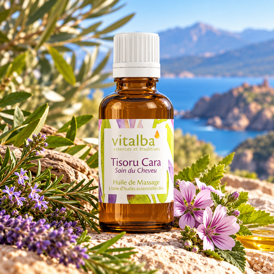 Soin des cheveux, Huile de massage Vitalba Corse