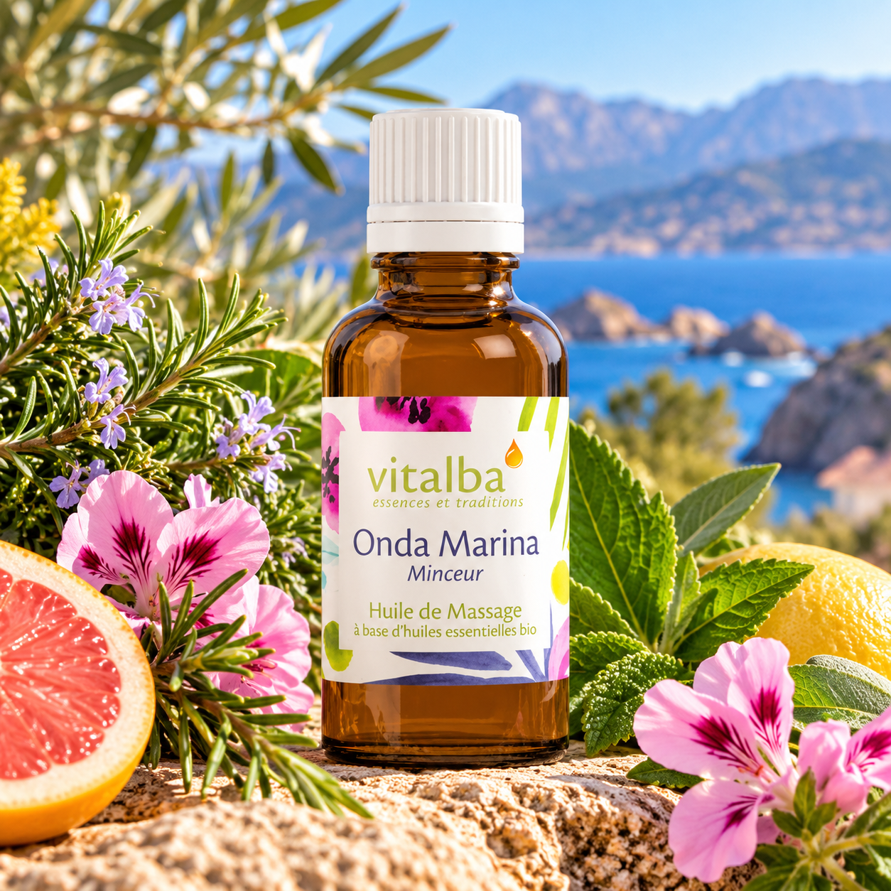 Huile de Massage Minceur Anti-Cellulite Onda Marina | VITALBA 50ml