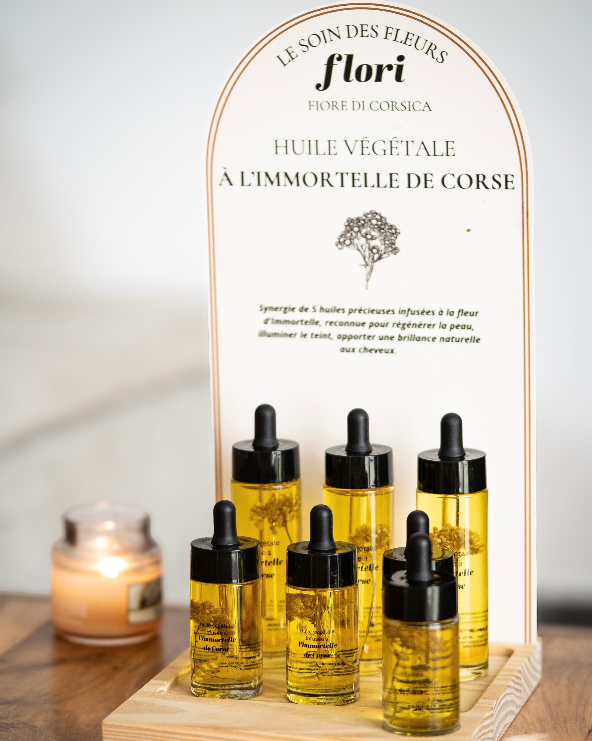 Huile infusée à l'Immortelle - Flori le soin des fleurs 50ml 🌼