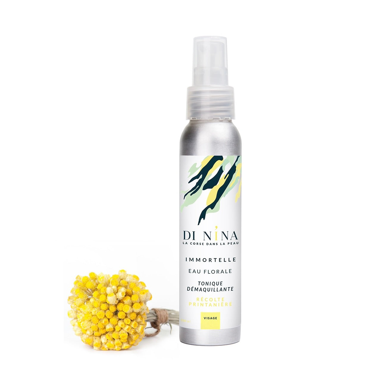 Eau florale tonique démaquillante Immortelle - DI NINA 100ml