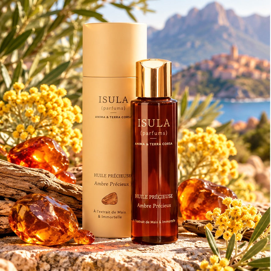 Huile précieuse Ambre précieux Isula Parfums 100ml
