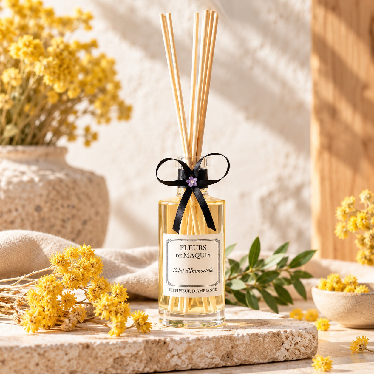 Diffuseur de Parfum Éclat d'Immortelle 250 ml – Fleurs de Maquis | Fabrication Corse
