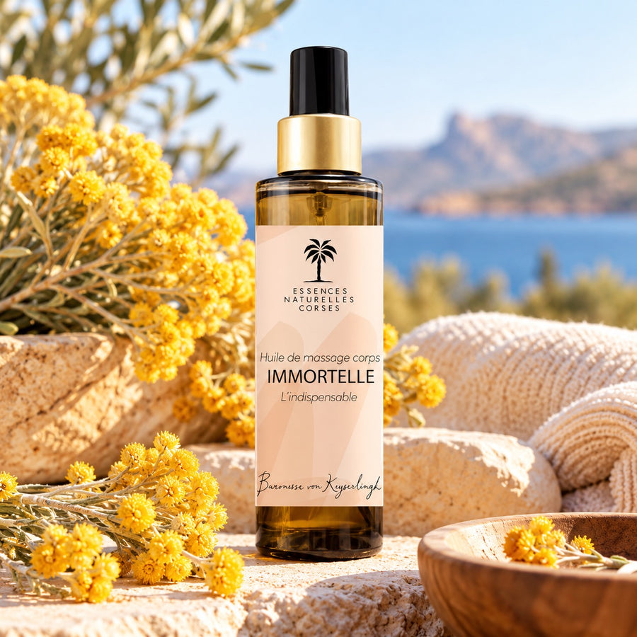 Huile d'immortelle de Corse massage, soin et beauté 100ml