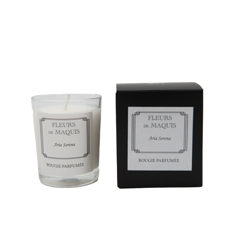 Bougie parfumée Aria serena de Fleurs de Maquis 125g