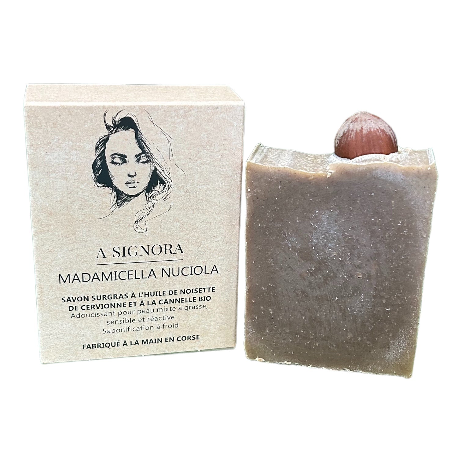 Savon surgras Madamicella Nuciola Noisette de Cervione Corse 100g