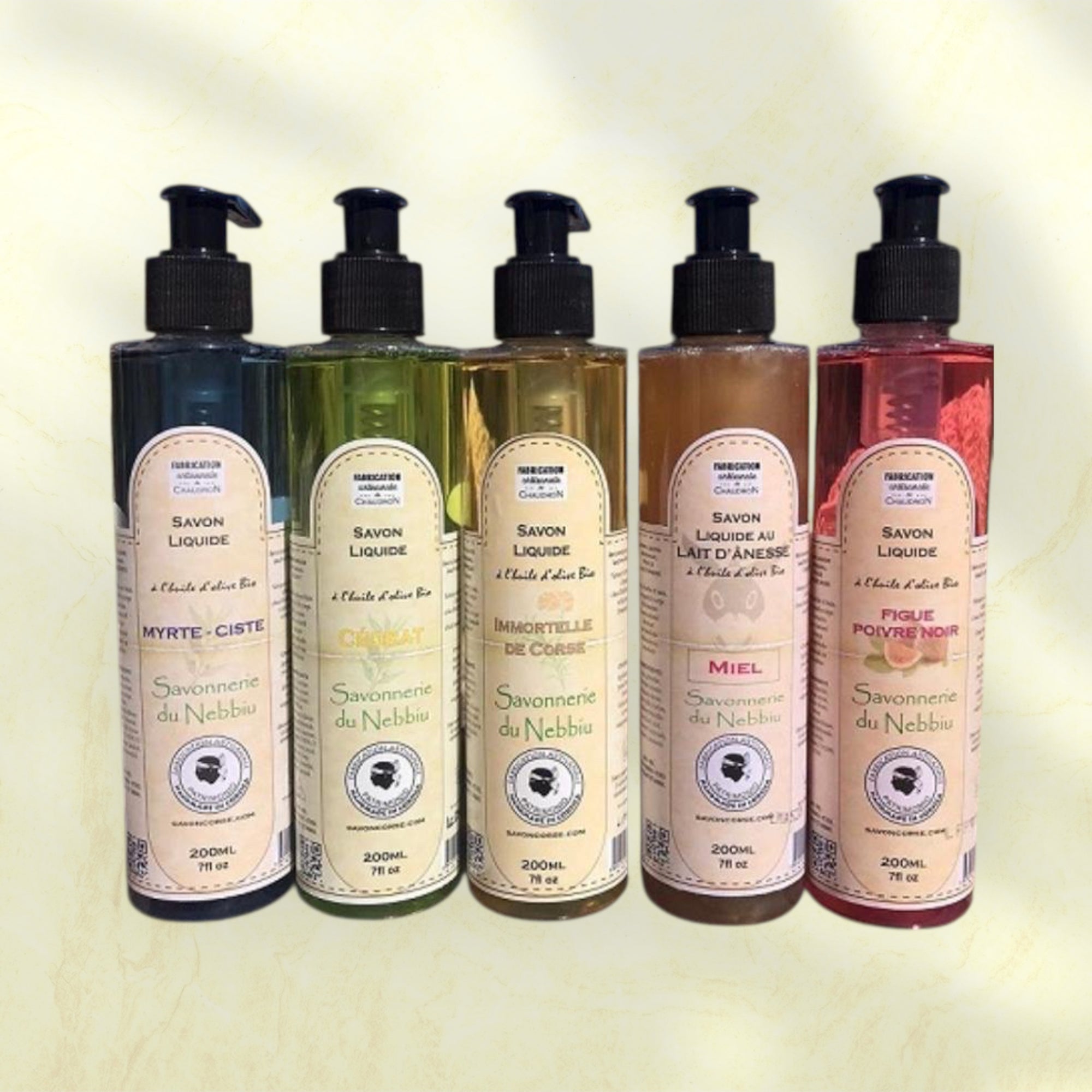 Savons liquides Savonnerie du Nebbiu 200ml