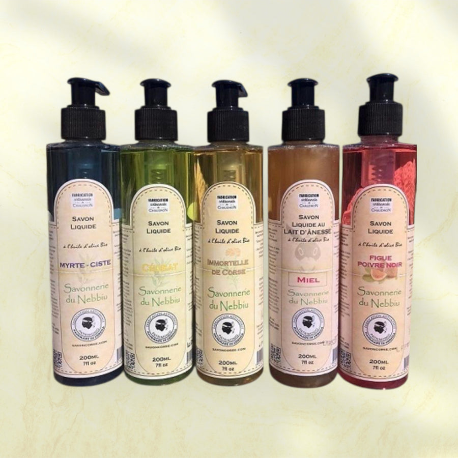Savons liquides Savonnerie du Nebbiu 200ml