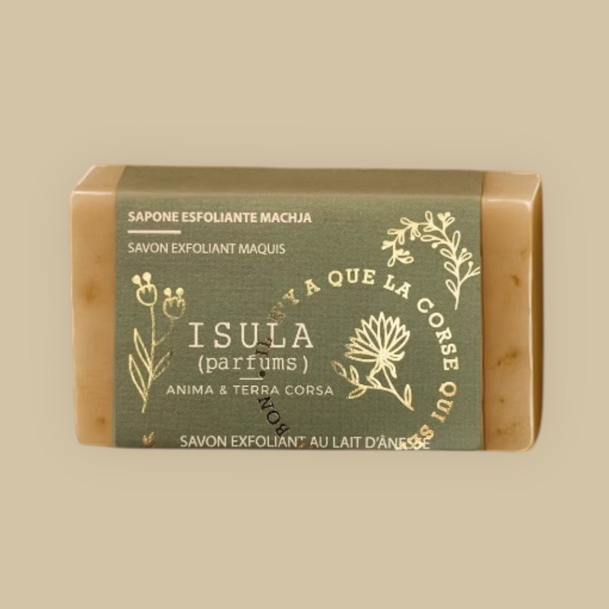 Savon exfoliant au lait d'Ânesse Maquis Isula