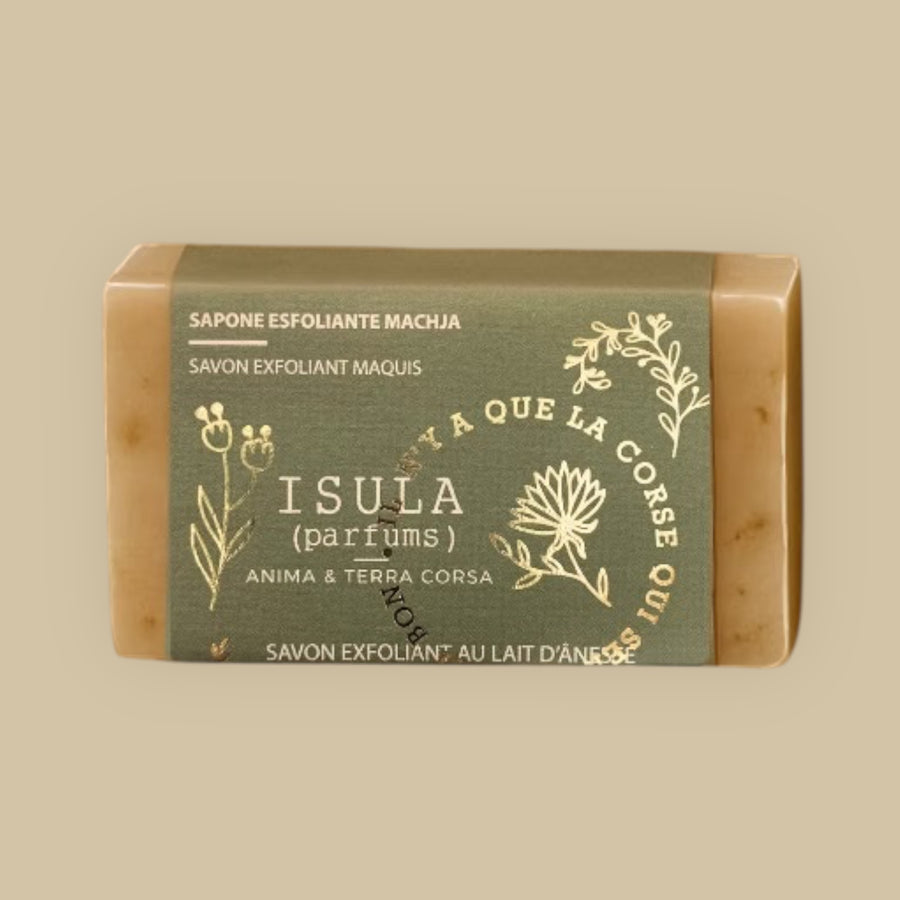 Savon exfoliant au lait d'Ânesse Maquis Isula