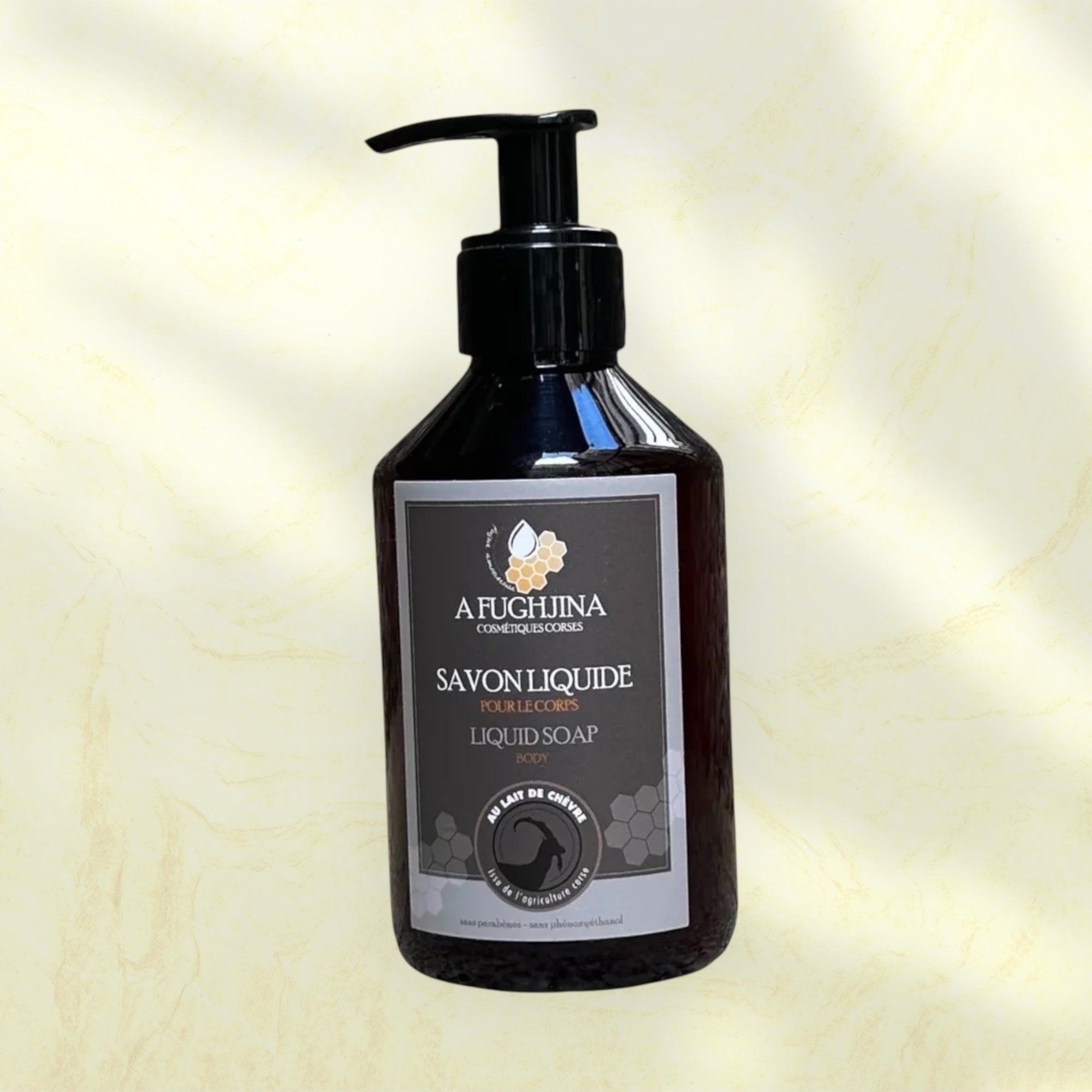 Savon liquide au lait de chèvre Corse - A FUGHJINA 250ml
