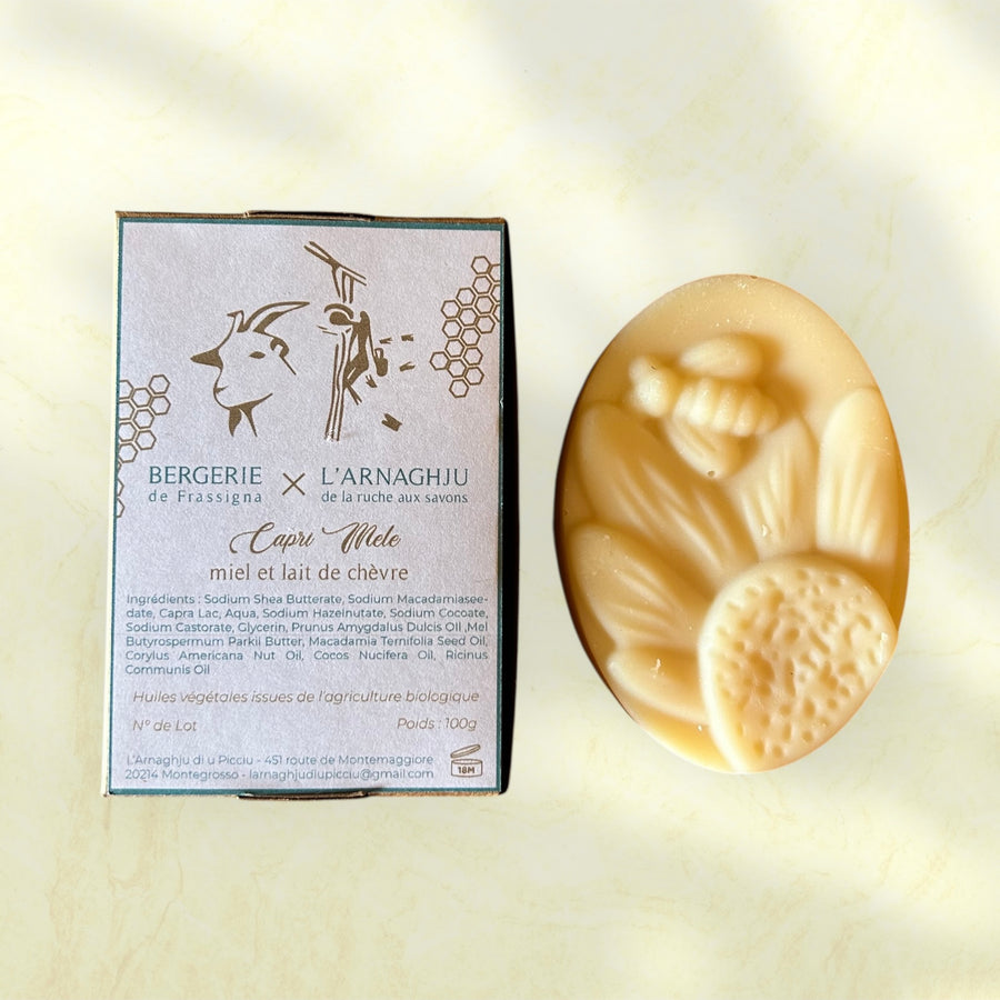 Savon lait de chèvre et miel Capri mele de L'arnaghju di u Picciu