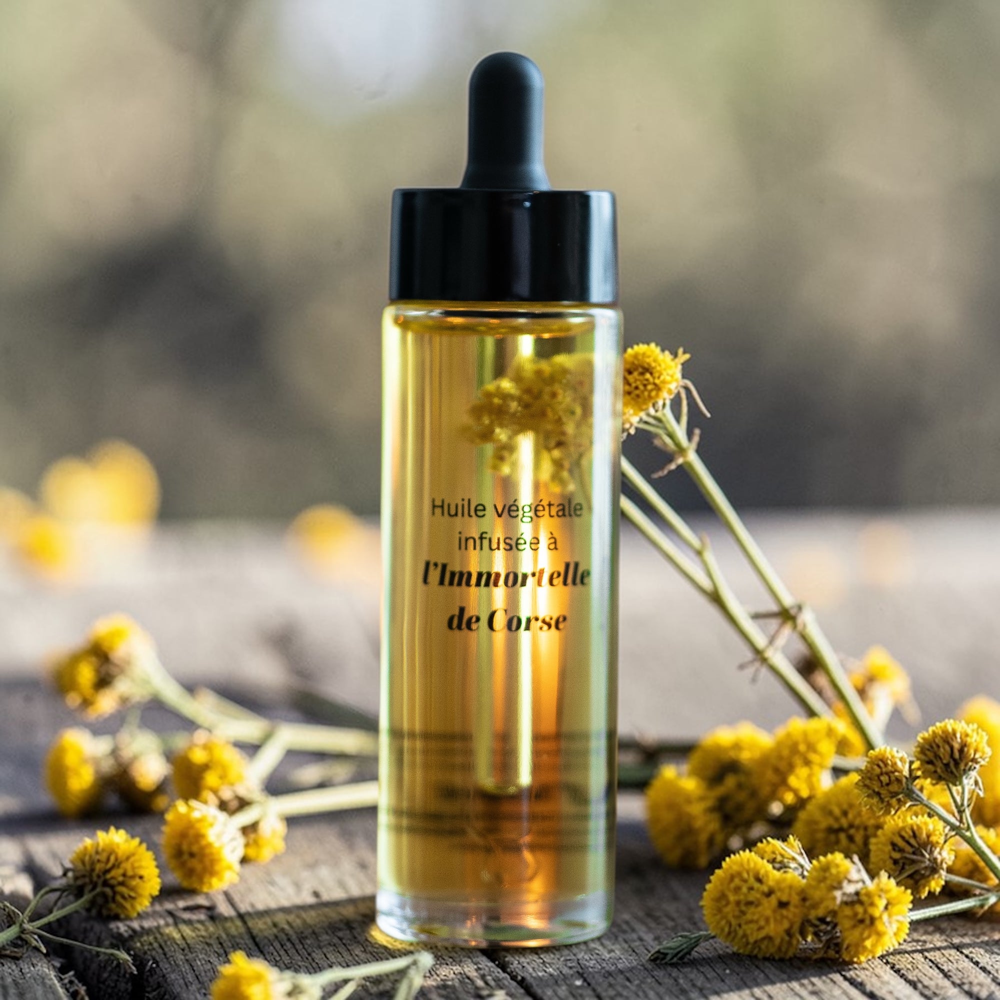 Huile infusée à l'Immortelle - Flori le soin des fleurs 50ml 🌼