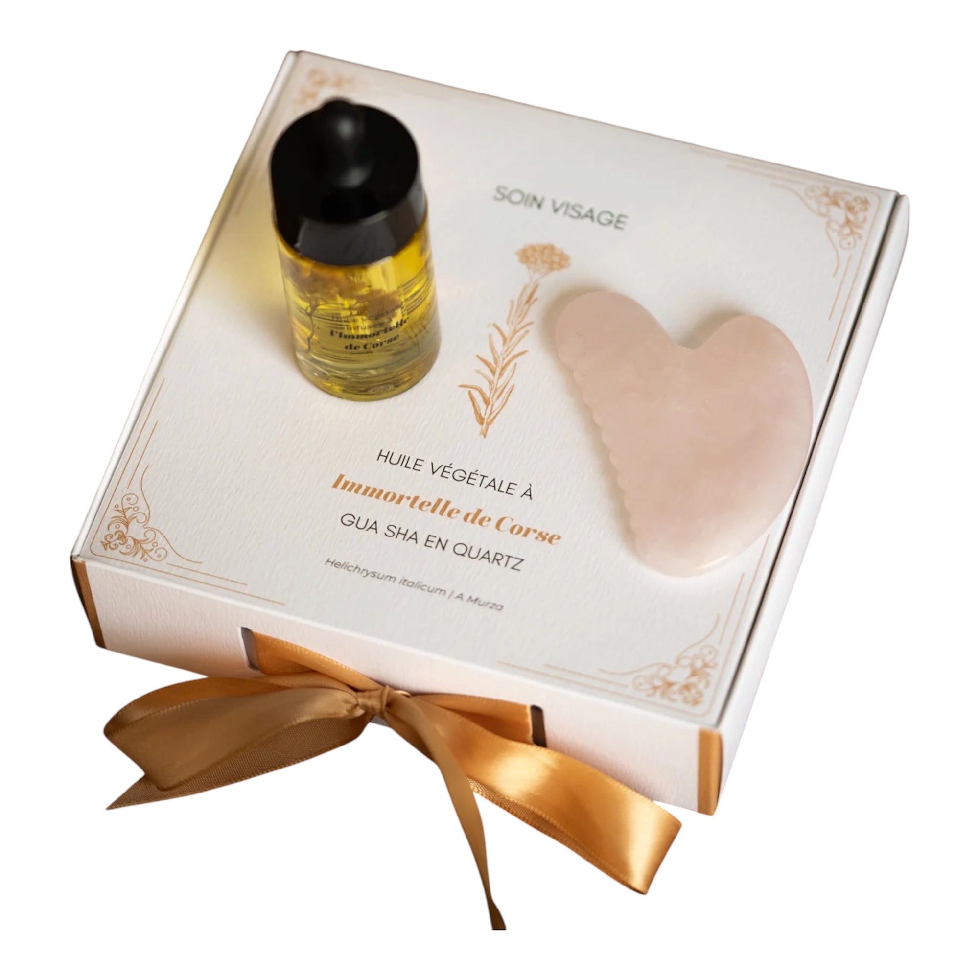Coffret Rituel Visage à l’Immortelle de Corse & Gua Sha en Quartz