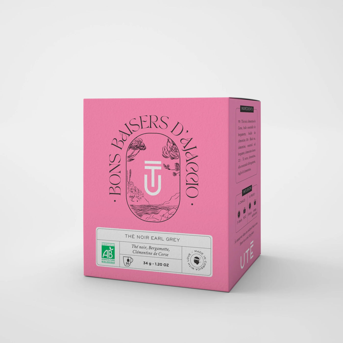Bons Baisers d’Ajaccio – Thé Noir Earl Grey à la Clémentine de Corse (Bio)
