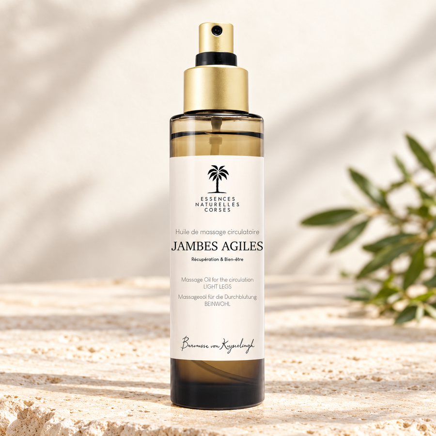 Huile de massage Jambes Agiles Essences naturelles corses 100ml