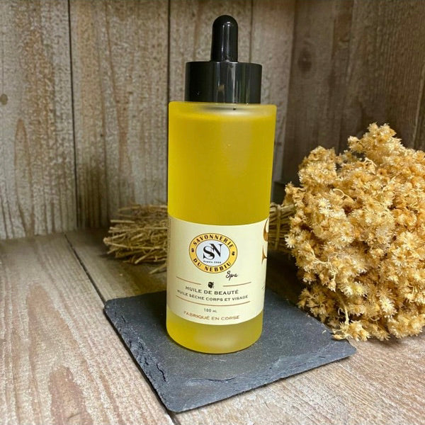 Huile de Beauté Immortelle Corse et fleur de tiaré